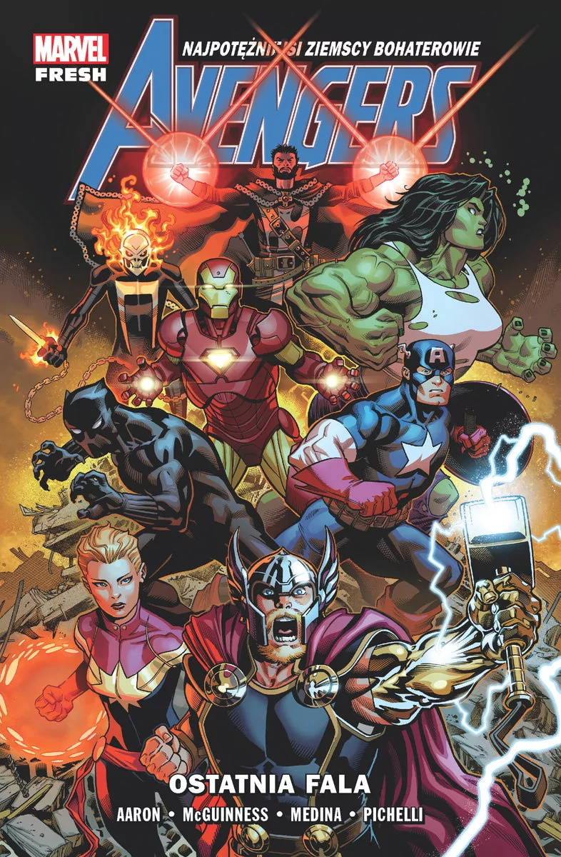 Egmont - komiksy Avengers. Tom 1. Ostatnia fala Jason Aaron, Ed McGuinness, Paco Medina, Sara Pichelli