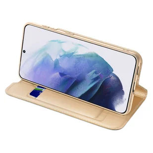 Dux Ducis Skin Pro kabura etui pokrowiec z klapką Samsung Galaxy S22+ (S22 Plus) złoty - Etui i futerały do telefonów - miniaturka - grafika 6
