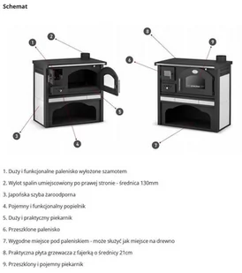 Piec koza kuchenka kuchnia węglowa westfalka 6-8kW (kolor: czarny, średnica wylotu spalin: 130 mm) - spełnia anty-smogowy EkoProjekt 99680103 - Kuchnie węglowe - miniaturka - grafika 7