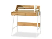 Biurka - BIURKO Z NADSTAWKĄ DO POKOJU DZIECKA BORR DREWNO DĄB NA BIAŁYM STELAŻU - miniaturka - grafika 1