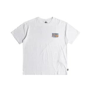 Męska Koszulka z krótkim rękawem QUIKSILVER TAKE US BACK BUBBLE SS EQYZT07652-WBB0 – Biały - Koszulki męskie - miniaturka - grafika 1