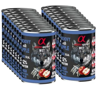 ALPHA SPIRIT Anchois z jabłkiem 18x400g - Mokra karma dla psów - miniaturka - grafika 1