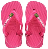 Buty dla dziewczynek - Havaianas Unisex Baby Brasil Logo II sandały, różowe, 21 EU, rose, 21 EU - miniaturka - grafika 1