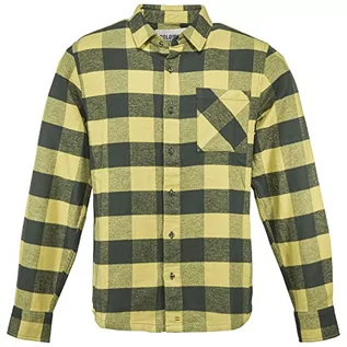 Koszule męskie - Dolomite Męska koszula biznesowa Camisa MS Flanell Check, Spice Yellow/Tree Green, XXL, Yellow/Tree Green, XXL - grafika 1