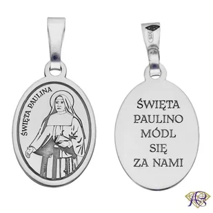 Srebrny medalik Ag 925 rodowany Św. Paulina MDC106R - Wisiorki - miniaturka - grafika 1