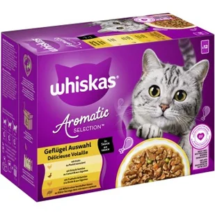 Whiskas mokra karma dla kota dorosłego, multipak, 1+ wybór drobiowy, w sosie 12x85 g - Mokra karma dla kotów - miniaturka - grafika 1