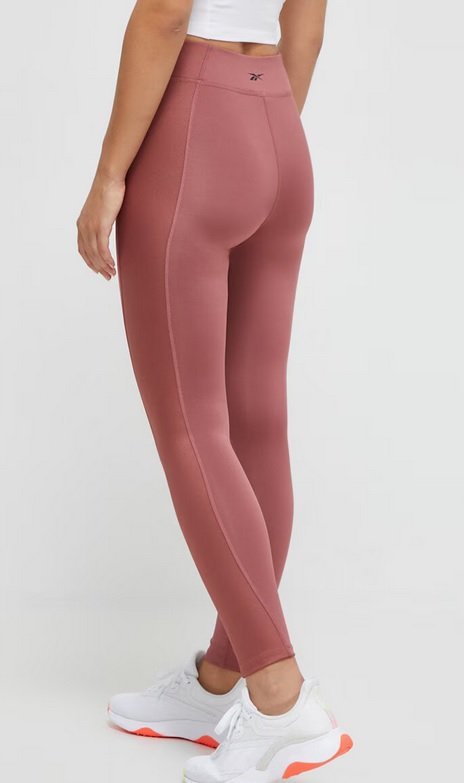 Reebok Legginsy Yoga TRENNING FITNESS Różowy Fitted Fit r.L długie