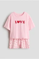 Piżamy dla dziewczynek - H & M - Bawełniana piżama - Różowy - H&M - miniaturka - grafika 1