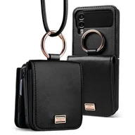Etui i futerały do telefonów - Etui RINGKE Signature Card Pocket do Samsung Galaxy Z Flip 4 Czarny - miniaturka - grafika 1