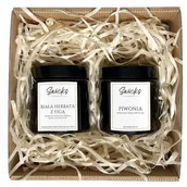 Świece - Świece sojowe w pudełku prezentowym na zakończenie roku szkolnego 2x120ml HERBATA+PIWONIA - miniaturka - grafika 1