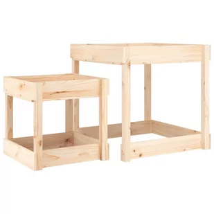 Stoliki piaskownice, 2 szt., lite drewno sosnowe Lumarko! - Place zabaw - miniaturka - grafika 3
