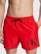 Kąpielówki męskie - Calvin Klein Swimwear Szorty kąpielowe KM0KM00849 Czerwony Regular Fit - miniaturka - grafika 1
