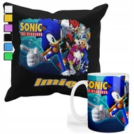Gadżety dla niej i dla niego - ZESTAW KUBEK + POSZEWKA Z NADRUKIEM-DLA FANA PREZENT SONIC BŁYSKAWICA+IMIĘ - miniaturka - grafika 1