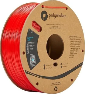Poly Filament Polymaker PolyLite ABS 1,75mm 1kg - Red} - Filamenty i akcesoria do drukarek 3D - miniaturka - grafika 1