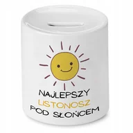 Skarbonki - SKARBONKA DLA LISTONOSZA NAJLEPSZY POD SŁOŃCEM z Nadrukiem ze Zdjęciem - miniaturka - grafika 1