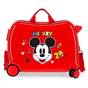 Disney Mickey Get Moving Walizka dziecięca Czerwona 50 x 39 x 20 cms sztywne zamknięcie szyfrowe ABS 34 L 1,8 kg 4 koła bagaż ręczny, czerwony, walizka dla dzieci, Czerwona, Walizka dla dzieci - Walizki - miniaturka - grafika 1