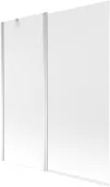Parawany nawannowe - Mexen Flip parawan nawannowy 1-skrzydłowy 140 x 150 cm, szron, chrom - 894-140-101-01-30 - miniaturka - grafika 1