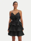 Sukienki - Fracomina Sukienka koktajlowa FQ26SD1007W83101 Czarny Regular Fit - miniaturka - grafika 1