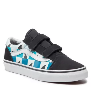 Buty dla chłopców - Sneakersy Vans - Old Skool V VN0A4UI1AC31 (Glow Checkerboard) Sharks - grafika 1