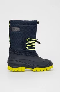 Buty dla dziewczynek - CMP śniegowce dziecięce KIDS AHTO WP SNOW BOOTS kolor granatowy - grafika 1