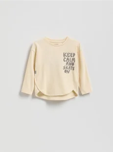 Reserved - Longsleeve z nadrukiem - złamana biel - Bluzki dla niemowląt - miniaturka - grafika 1