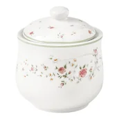 Cukiernice - Biała porcelanowa cukierniczka Brandani Nonna Rosa - miniaturka - grafika 1