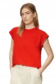 Koszulki i topy damskie - S.OLIVER CZERWONY T-SHIRT DAMSKI Z KRÓTKIM RĘKAWEM 38 6BA - miniaturka - grafika 1