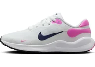 Buty dla dziewczynek - Nike Revolution 7 Sznurowane buty uniseks-dorosły, White/Midnight Navy-Playful Pink, 38 EU, White Midnight Navy Playful Pink, 38 EU - miniaturka - grafika 1