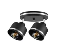Lampy sufitowe - Candellux Wama lampa sufitowa (spot) 2-punktowa czarna/chrom 98-00439 98-00439 - miniaturka - grafika 1