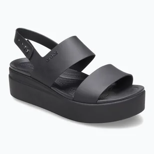 Sandały damskie Crocs Brooklyn Low Wedge black/black - Pływanie - miniaturka - grafika 1