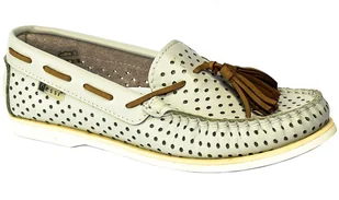 Mokasyny Nessi ST.22171 Szary 123 Skórzane - NESSI - Mokasyny damskie - miniaturka - grafika 1