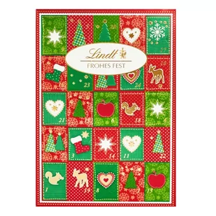 Lindt Kalendarz Adwentowy Wesołych Świąt 115g - Inne słodycze - miniaturka - grafika 1