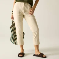 Spodnie damskie - Regatta Spodnie damskie capri Shorebella Biały, Cotton, Rozmiar: 38 - miniaturka - grafika 1