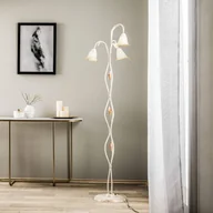 Lampy stojące - ONLI Lampa stojąca Lucrezia kość słoniowa klosz kwiat - miniaturka - grafika 1