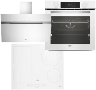 Zestaw AGD do zabudowy Beko Piekarnik BBIM14300WMS + Płyta Indukcyjna HII64200FMTW + Okap HCA92741W - Zestawy AGD - miniaturka - grafika 1