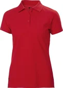 Koszulki i topy damskie - Helly Hansen Women's T-shirt HELLY HANSEN Manchester Polo, red XS - miniaturka - grafika 1