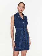 Sukienki - Morgan Sukienka jeansowa 231-RASMIN1 Niebieski Slim Fit - miniaturka - grafika 1