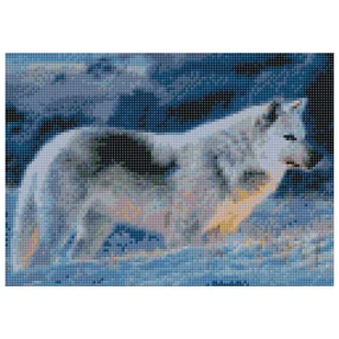 Mozaika diamentowa, haft 30x40 Wilk v1 Flamingo line - Zabawki kreatywne - miniaturka - grafika 1