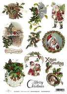 Decoupage - Papier ryżowy ITD A4 R444 Święty Mikołaj - miniaturka - grafika 1