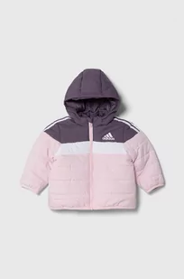 adidas kurtka dziecięca kolor różowy - Kurtki i płaszcze dla dziewczynek - miniaturka - grafika 1