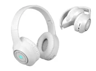 Zestawy głośnomówiące - Słuchawki bluetooth z podświetleniem RGB UID-15,AUX ,akumulator 300mA,białe - miniaturka - grafika 1