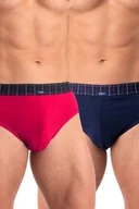 Majtki męskie - Slipy męskie bawełniane (2 pack) z ozdobną gumą w pasie MPP 408 Key - miniaturka - grafika 1