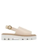 Sandały damskie - Badura Sandały WFA2728-1 Beżowy - miniaturka - grafika 1