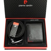 Paski - PIERRE CARDIN Zestaw prezentowy Męski Portfel + Pasek ZG-107 - miniaturka - grafika 1