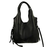 Torebki damskie - Torebka skórzana damska do ręki z saszetką - miniaturka - grafika 1