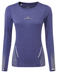 RONHILL Koszulka do biegania damska z długim rękawem TECH REFLECT L/S TEE deep ocean/reflect - Koszulki sportowe damskie - miniaturka - grafika 1
