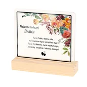 Ramki na zdjęcia - RAMKA ŻYCZENIA BABCIA DZIADEK Z PODSTAWKĄ Y9 - miniaturka - grafika 1