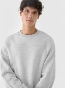 Bluzy męskie - Męska bluza nierozpinana bez kaptura Outhorn OTHWAW24TSWSM1915 - szara - miniaturka - grafika 1