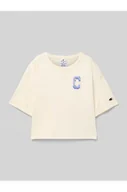 Koszulki i topy damskie - T-shirt z nadrukiem z logo - Champion - miniaturka - grafika 1