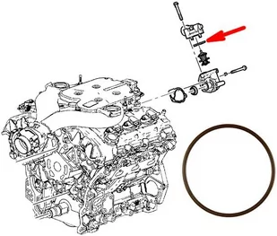 Uszczelka obudowy termostatu Chevrolet Camaro 3,6 V6 -2015 - Termostaty - miniaturka - grafika 1